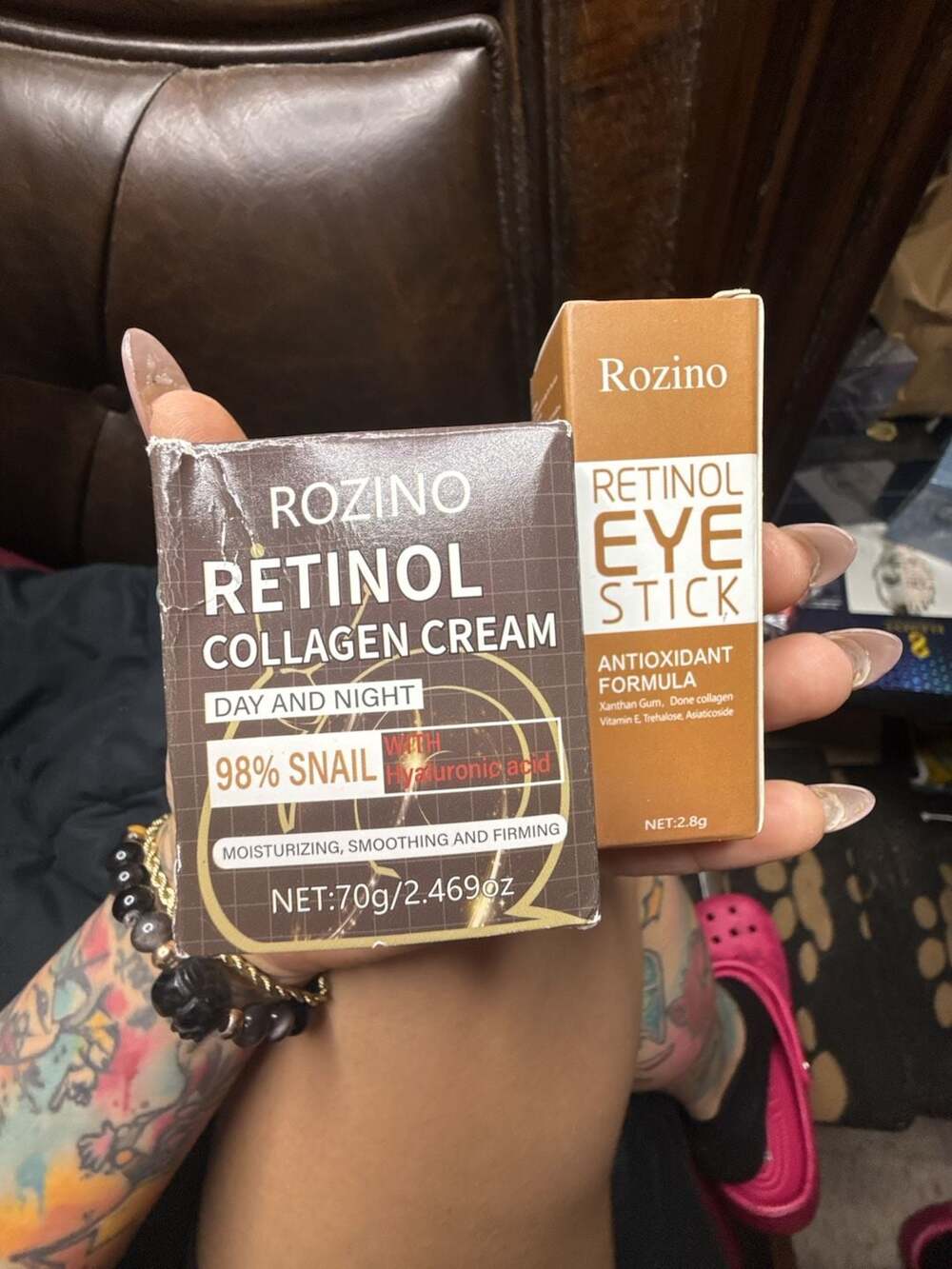 Rozino Retinol Collagen Cream & Retinol Eye Stick Skincare Set